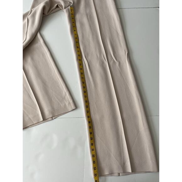 Antonelli Firenze Trousers Pants Women Italy Sz 44( US 8 ) 29x35 Cream Wide Leg - Picture 11 of 12